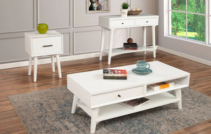 Alpine Furniture - Flynn Coffee Table, White - 966-W-61 view 6