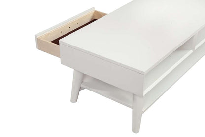 Alpine Furniture - Flynn Coffee Table, White - 966-W-61 veiw 4