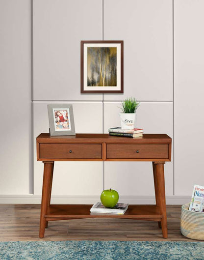 Alpine Furniture - Flynn Console Table, Acorn - 966-63 veiw 4
