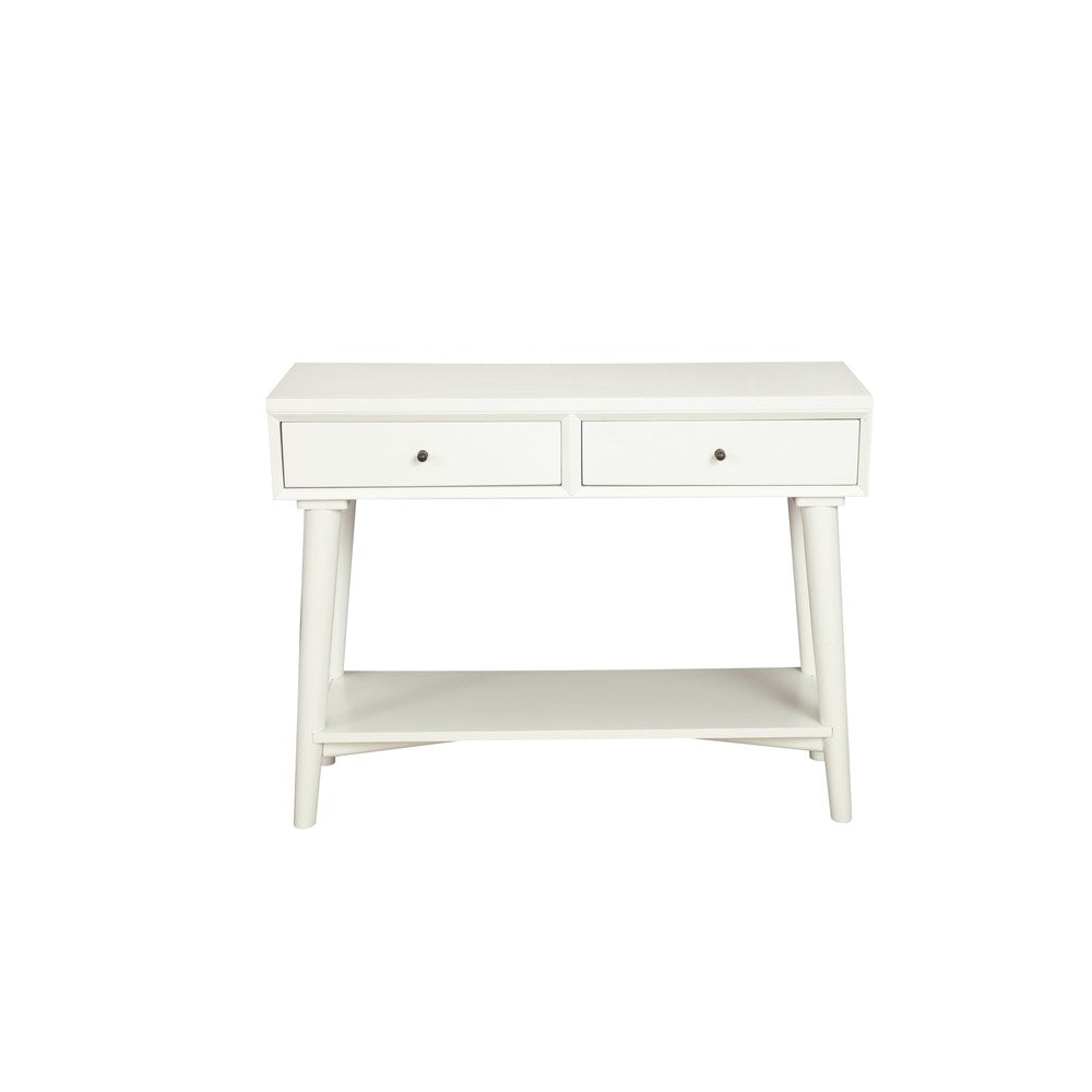 Alpine Furniture - Flynn Console Table, White - 966-W-63 view 2