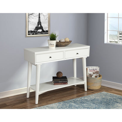 Alpine Furniture - Flynn Console Table, White - 966-W-63 view 6