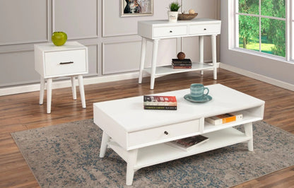 Alpine Furniture - Flynn Console Table, White - 966-W-63 view 8
