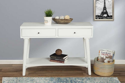 Alpine Furniture - Flynn Console Table, White - 966-W-63 veiw 1