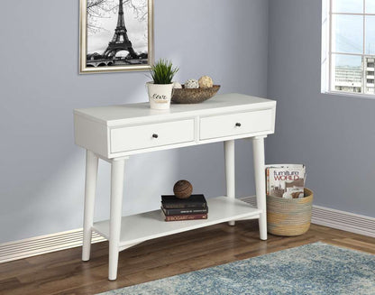 Alpine Furniture - Flynn Console Table, White - 966-W-63 veiw 2