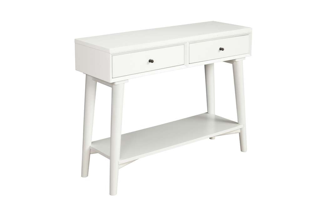 Alpine Furniture - Flynn Console Table, White - 966-W-63 veiw 3