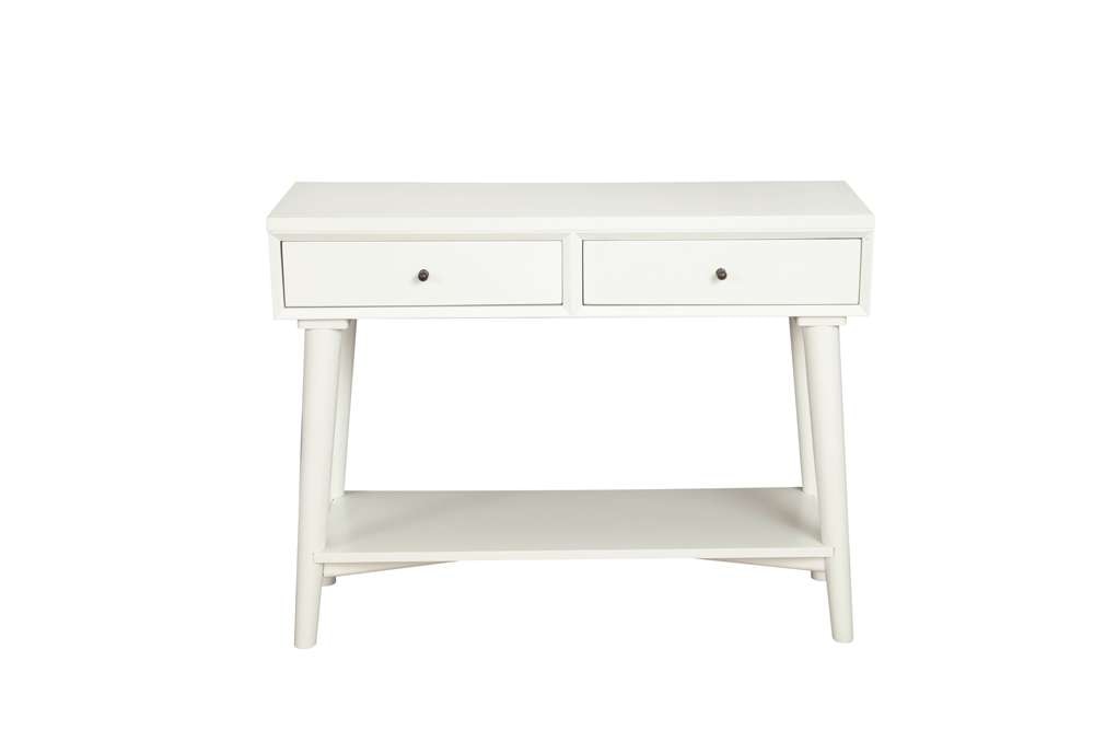 Alpine Furniture - Flynn Console Table, White - 966-W-63 veiw 4