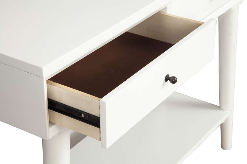 Alpine Furniture - Flynn Console Table, White - 966-W-63 veiw 5