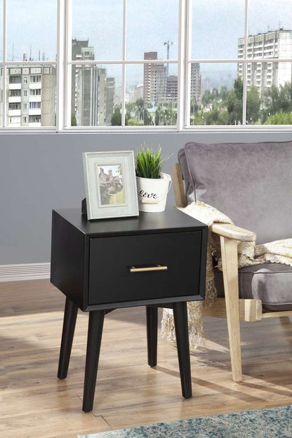 Alpine Furniture - Flynn End Table, Black - 966BLK-62 veiw 1