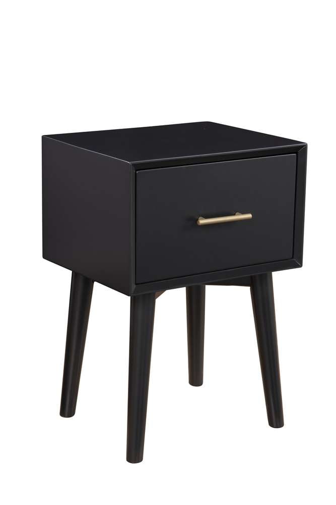 Alpine Furniture - Flynn End Table, Black - 966BLK-62 veiw 2