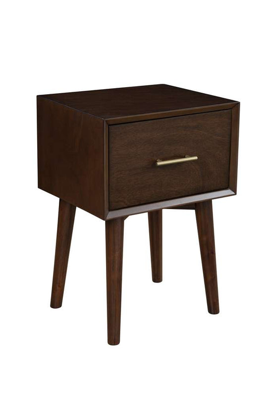 Alpine Furniture - Flynn End Table, Walnut - 966WAL-62 veiw 2