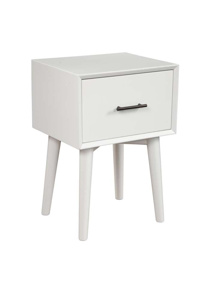 Alpine Furniture - Flynn End Table, White - 966-W-62 veiw 2