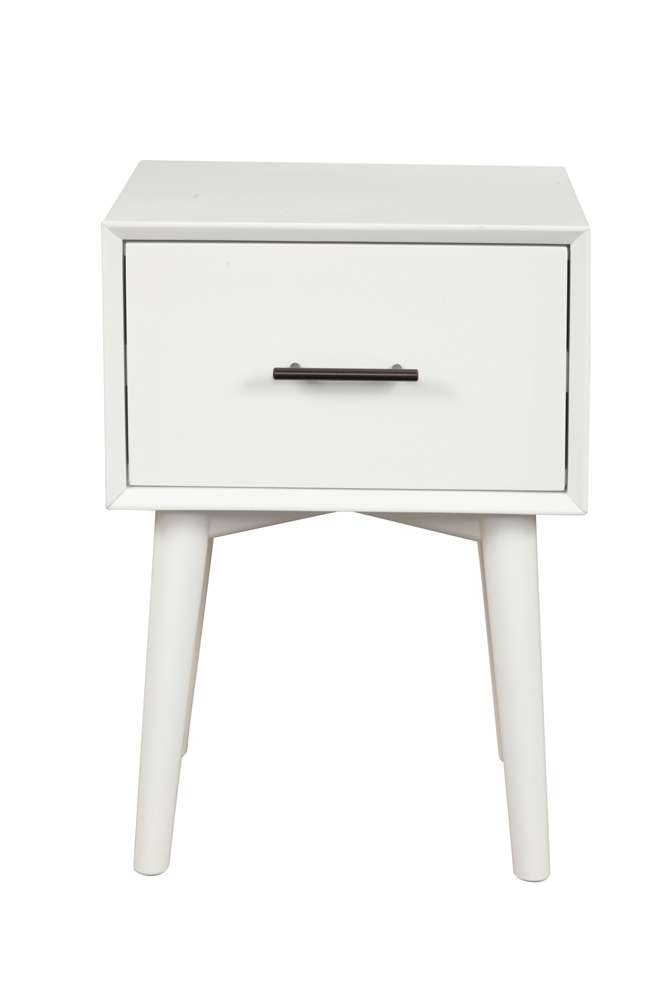Alpine Furniture - Flynn End Table, White - 966-W-62 veiw 3
