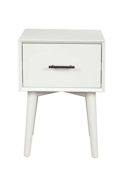 Alpine Furniture - Flynn End Table, White - 966-W-62 veiw 3