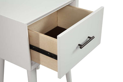 Alpine Furniture - Flynn End Table, White - 966-W-62 veiw 4