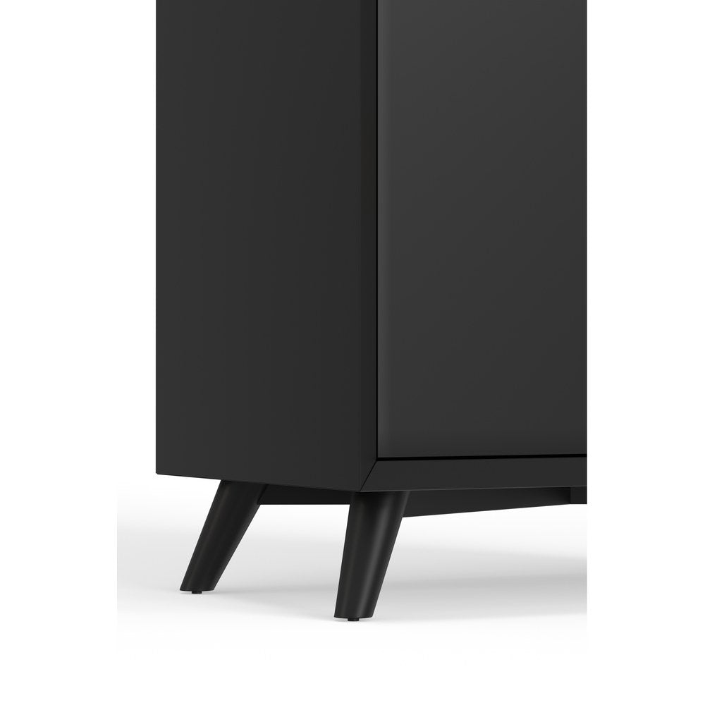 Alpine Furniture - Flynn Large Bar Cabinet w/Drop Down Tray, Black - 966BLK-16 view 5
