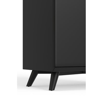 Alpine Furniture - Flynn Large Bar Cabinet w/Drop Down Tray, Black - 966BLK-16 view 5