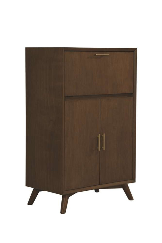 Alpine Furniture - Flynn Large Bar Cabinet w/Drop Down Tray, Walnut - 966WAL-16 veiw 3