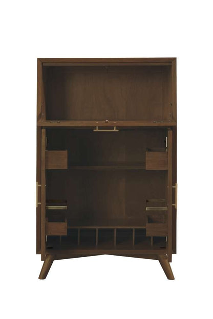 Alpine Furniture - Flynn Large Bar Cabinet w/Drop Down Tray, Walnut - 966WAL-16 veiw 5