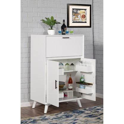 Alpine Furniture - Flynn Large Bar Cabinet w/Drop Down Tray, White - 966-W-16 view 6