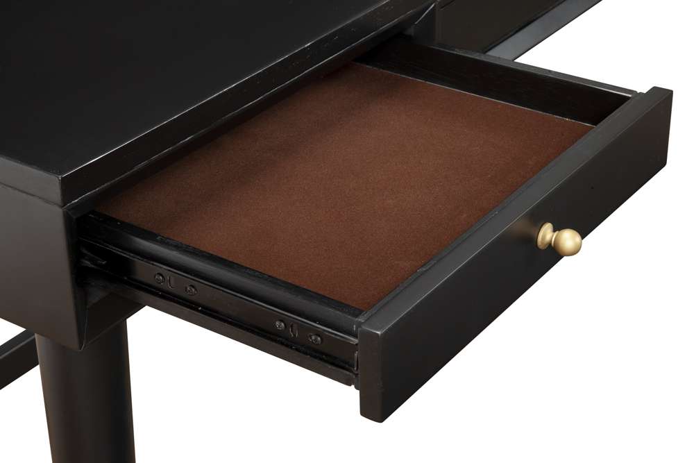 Alpine Furniture - Flynn Large Desk, Black - 966BLK-66 veiw 6