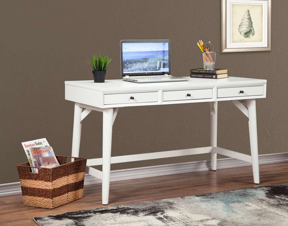 Alpine Furniture - Flynn Large Desk, White - 966-W-66 veiw 1