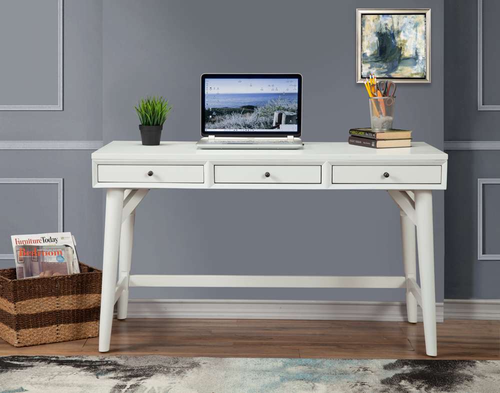 Alpine Furniture - Flynn Large Desk, White - 966-W-66 veiw 2