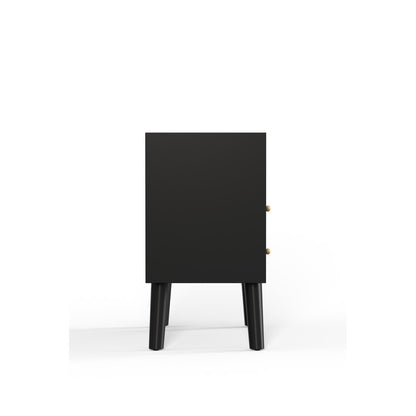 Alpine Furniture - Flynn Large Nightstand, Black - 966BLK-22 view 3