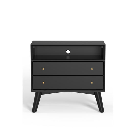 Alpine Furniture - Flynn Large Nightstand, Black - 966BLK-22 view 1