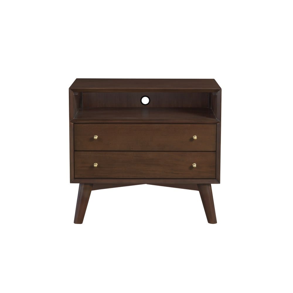 Alpine Furniture - Flynn Large Nightstand, Walnut - 966WAL-22 view 1