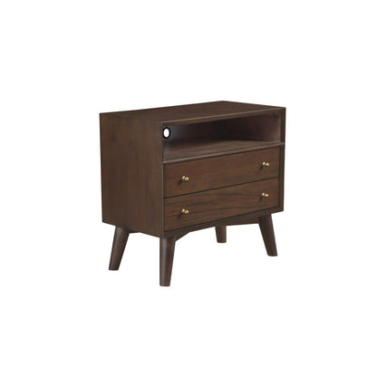 Alpine Furniture - Flynn Large Nightstand, Walnut - 966WAL-22 view 2
