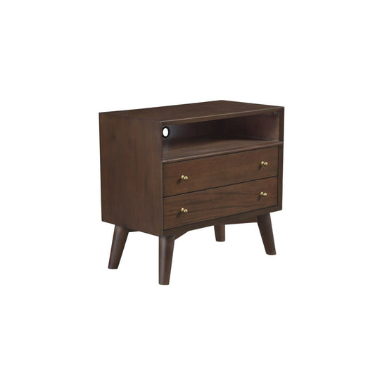 Alpine Furniture - Flynn Large Nightstand, Walnut - 966WAL-22 view 2