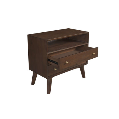 Alpine Furniture - Flynn Large Nightstand, Walnut - 966WAL-22 view 3