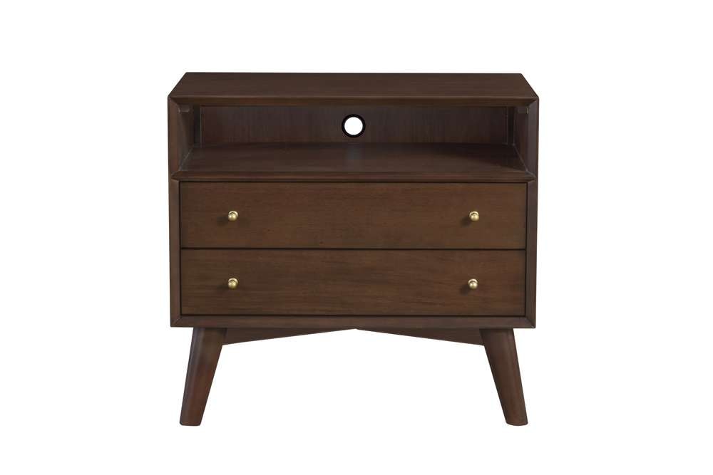 Alpine Furniture - Flynn Large Nightstand, Walnut - 966WAL-22 veiw 2
