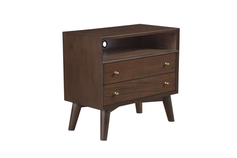 Alpine Furniture - Flynn Large Nightstand, Walnut - 966WAL-22 veiw 3