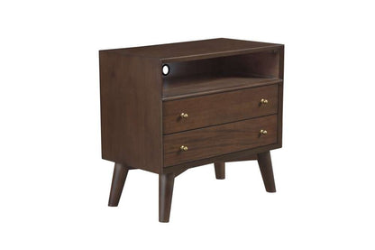 Alpine Furniture - Flynn Large Nightstand, Walnut - 966WAL-22 veiw 3
