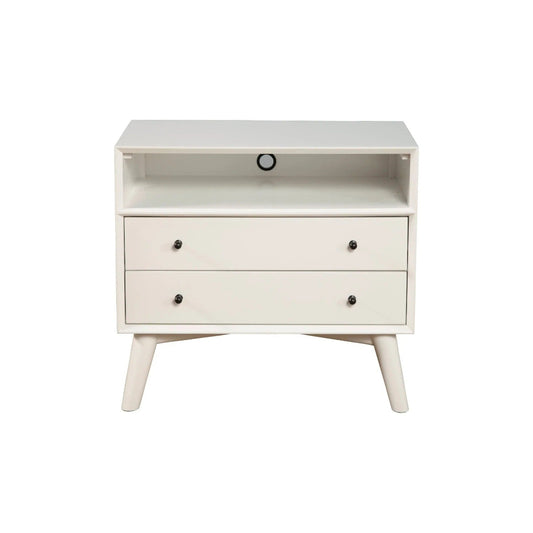 Alpine Furniture - Flynn Large Nightstand, White - 966-W-22 view 2