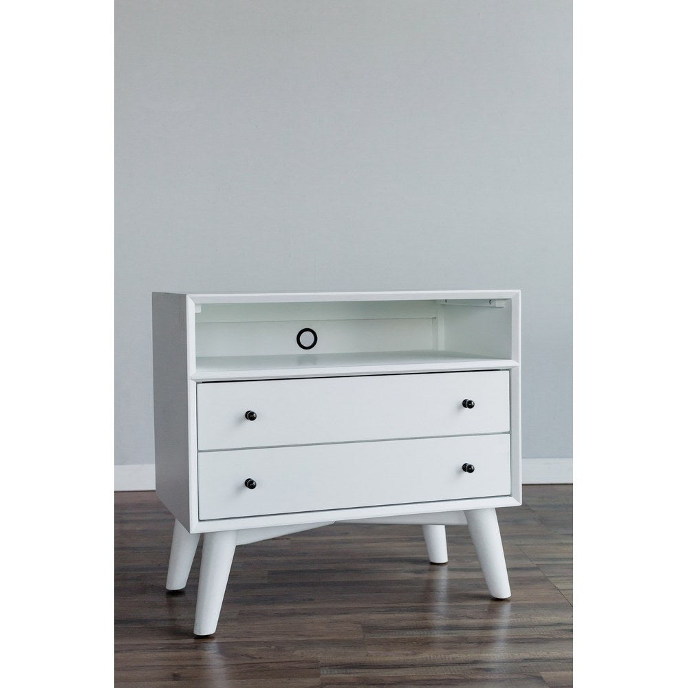 Alpine Furniture - Flynn Large Nightstand, White - 966-W-22 view 3