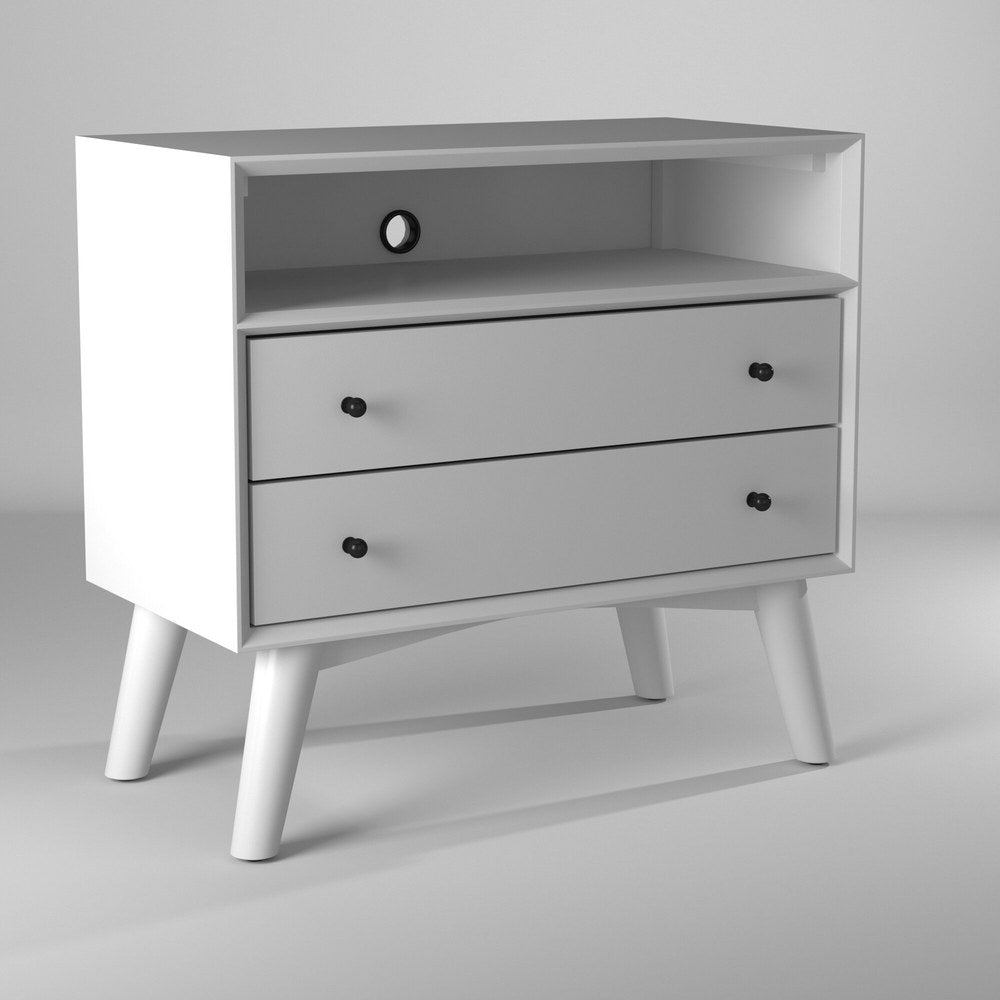 Alpine Furniture - Flynn Large Nightstand, White - 966-W-22 view 6
