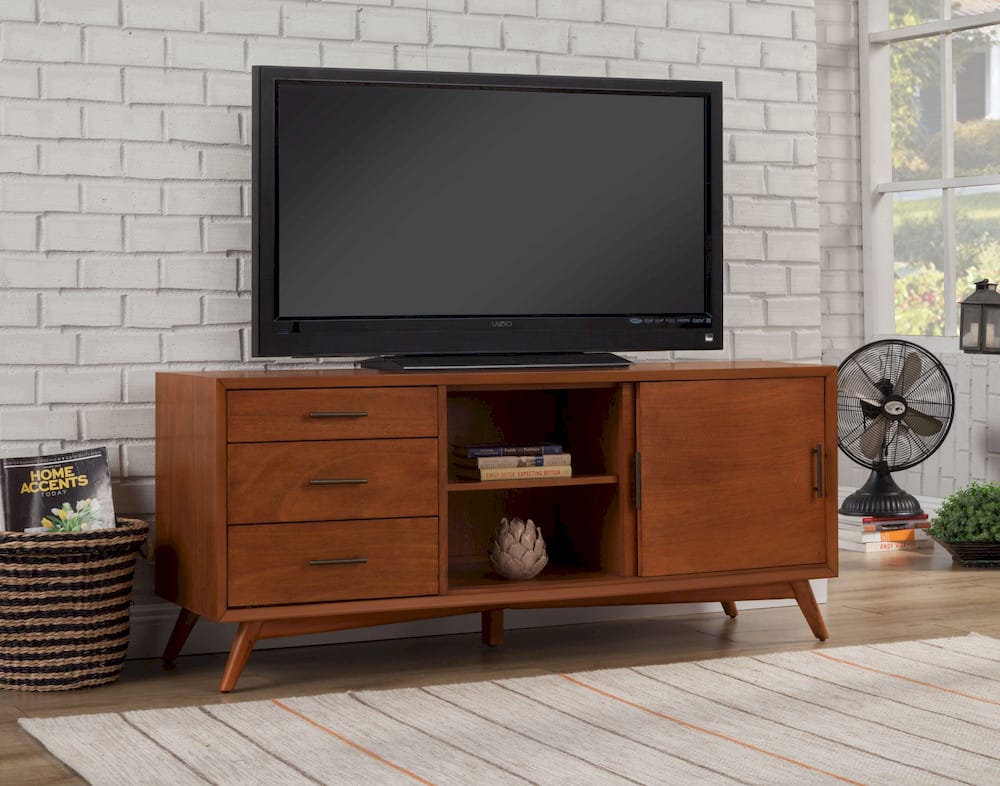 Alpine Furniture - Flynn Large TV Console, Acorn - 966-10 view 2