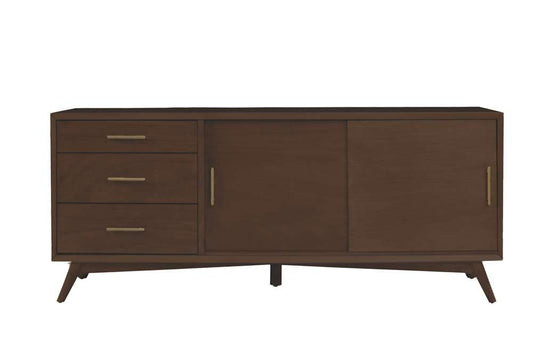 Alpine Furniture - Flynn Large TV Console, Walnut - 966WAL-10 veiw 3