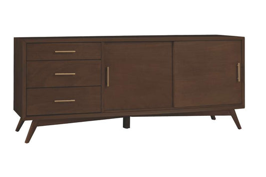 Alpine Furniture - Flynn Large TV Console, Walnut - 966WAL-10 veiw 4