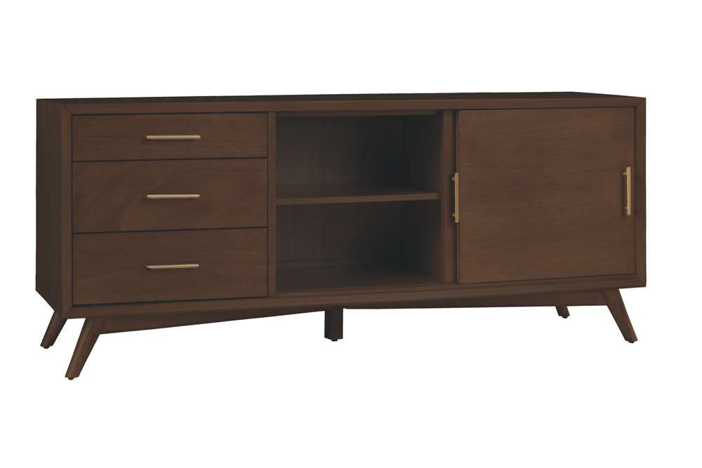 Alpine Furniture - Flynn Large TV Console, Walnut - 966WAL-10 veiw 5