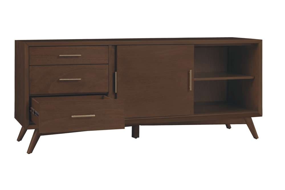 Alpine Furniture - Flynn Large TV Console, Walnut - 966WAL-10 veiw 6
