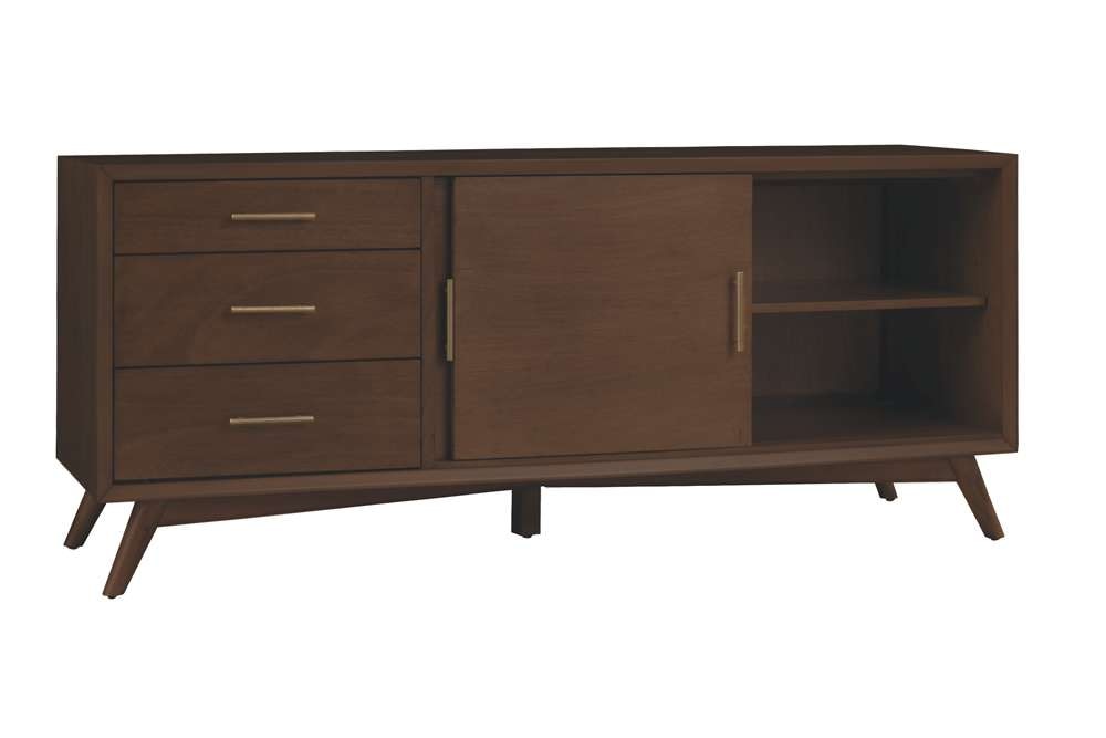 Alpine Furniture - Flynn Large TV Console, Walnut - 966WAL-10 veiw 7
