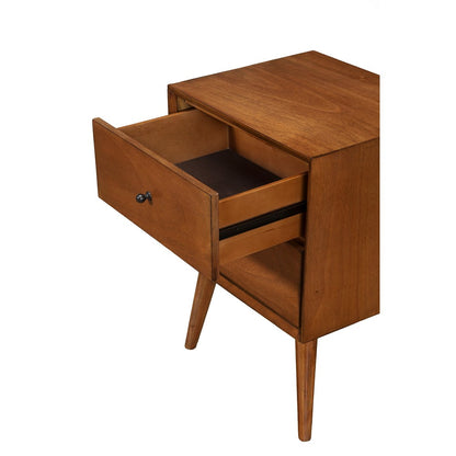 Alpine Furniture - Flynn Mid Century Modern 2 Drawer Nightstand, Acorn - 966-02 view 6