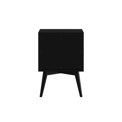 Alpine Furniture - Flynn Mid Century Modern 2 Drawer Nightstand, Black - 966BLK-02 view 5
