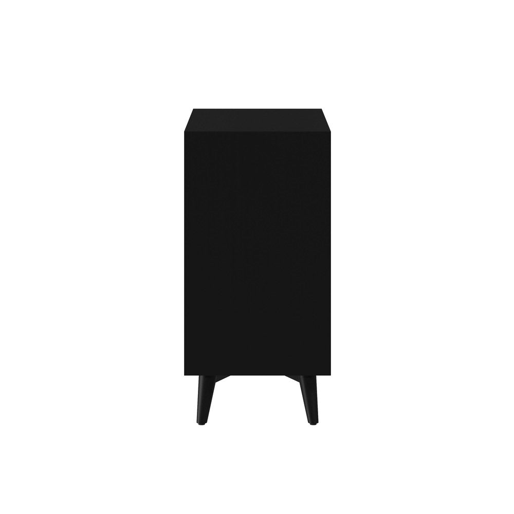 Alpine Furniture - Flynn Mid Century Modern 3 Drawer Small Chest, Black - 966BLK-04 view 3