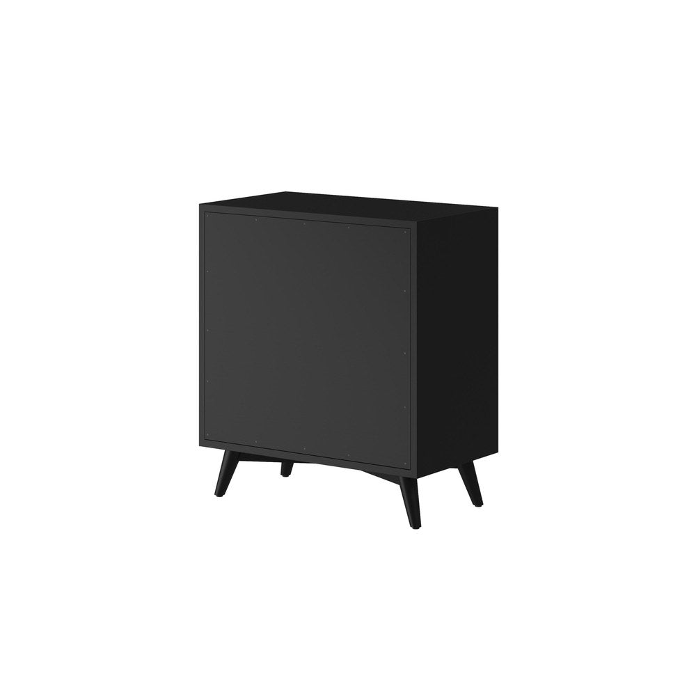 Alpine Furniture - Flynn Mid Century Modern 3 Drawer Small Chest, Black - 966BLK-04 view 6