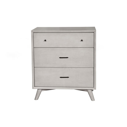Alpine Furniture - Flynn Mid Century Modern 3 Drawer Small Chest, Gray - 966G-04 view 1