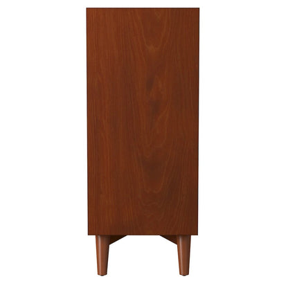 Alpine Furniture - Flynn Mid Century Modern 4 Drawer Multifunction Chest w/Pull Out Tray, Acorn - 966-05 view 4